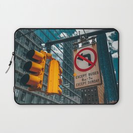 New York City street lights and signs in Manhattan Laptop Sleeve