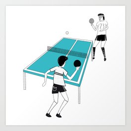 Ping Pong Game Art Print