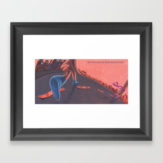POEM OF RUN Framed Art Print