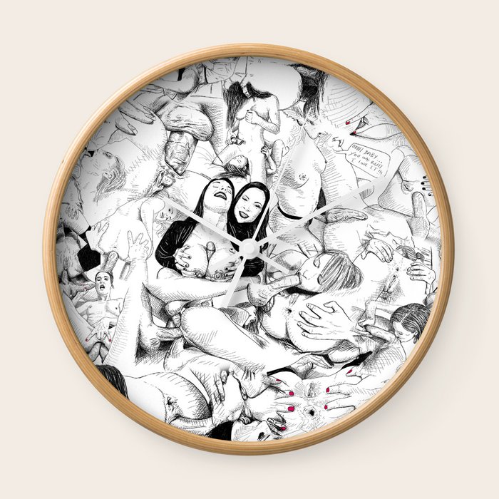 Collage Wall Clock By Alexanderchalooupka