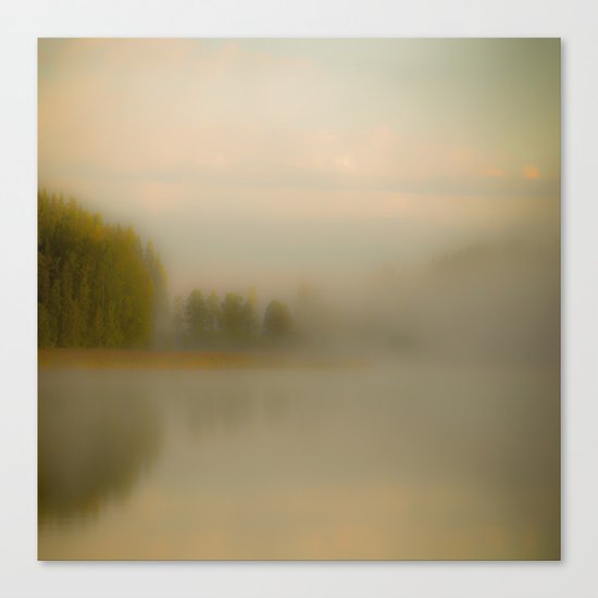 Misty Autumn Morning Canvas Print