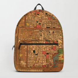 Map Of Peking 1914 Backpack | Painting, Vintage, Ink, Mapofpeking 