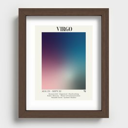 Virgo Zodiac Astrology Gradient Art Print Recessed Framed Print