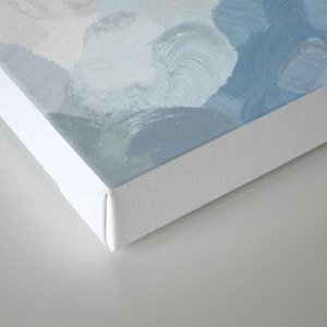 Navy Indigo Gray Blue Blush Pink Lavender Abstract Floral Spring Wall Art Canvas Print By Rachelelise Society6