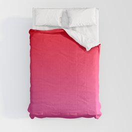 VIBRANT RED PINK OMBRE COLOR  Comforter