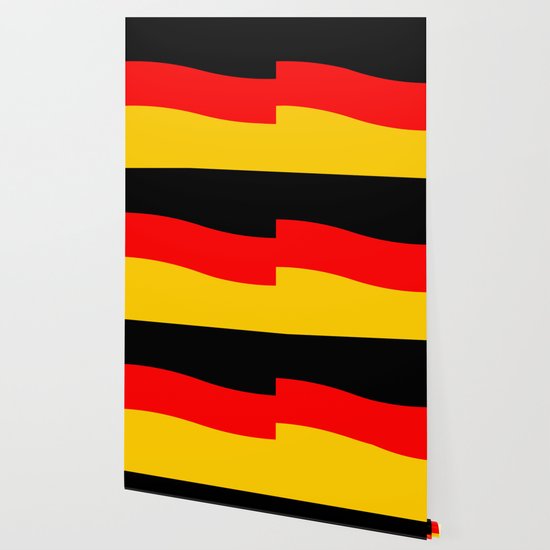 Black Red And Yellow German Flag Wave Wallpaper By Podartist Society6