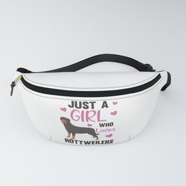 Just A Girl Who Loves Rottweilers Cute Dog Fanny Pack