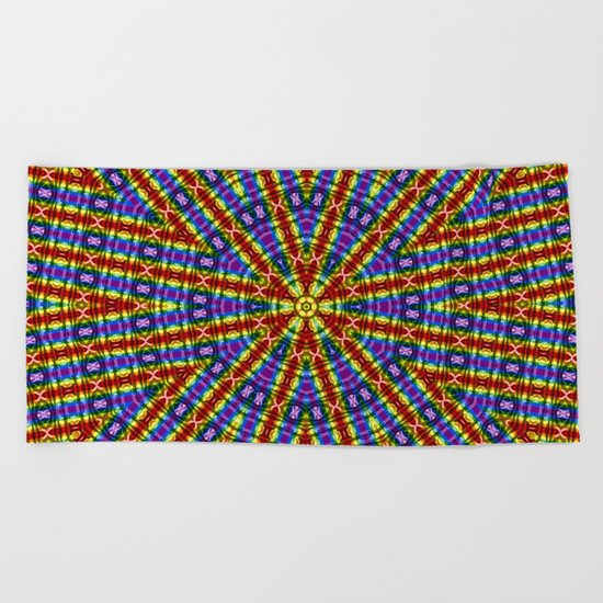 Kaleidoscope Pride Flag Beach Towel