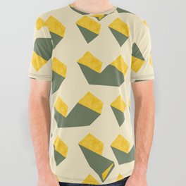 Forms No. 1 (Lemon Orchard), colourful geometric pattern, mid century modern, yellow All Over Graphic Tee