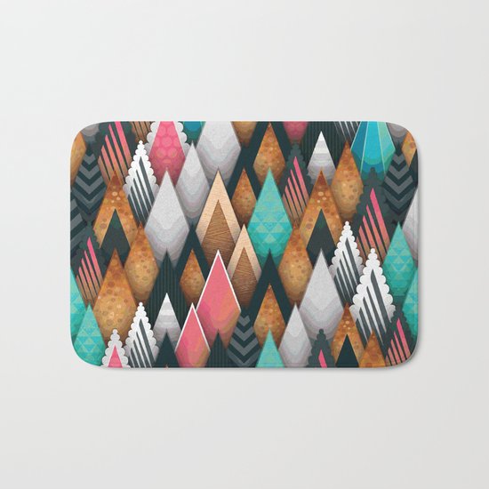 Triangle pattern #society6 Bath Mat