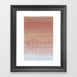 Pink And Silver Abstract Waves Framed Art Print
