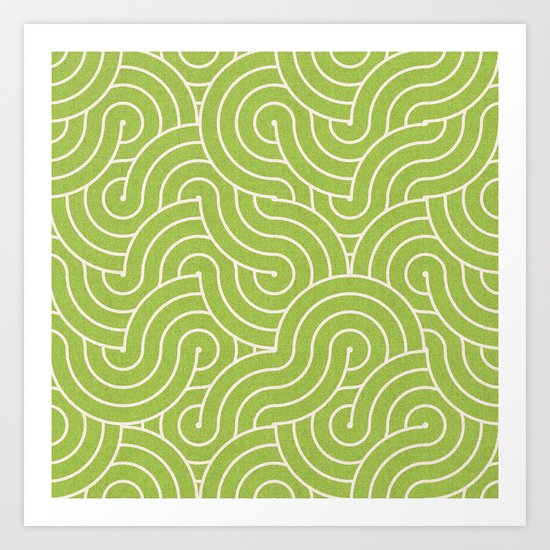 SWIRL / green tea Art Print