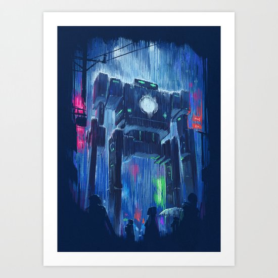 Impressionist Robot Art Print