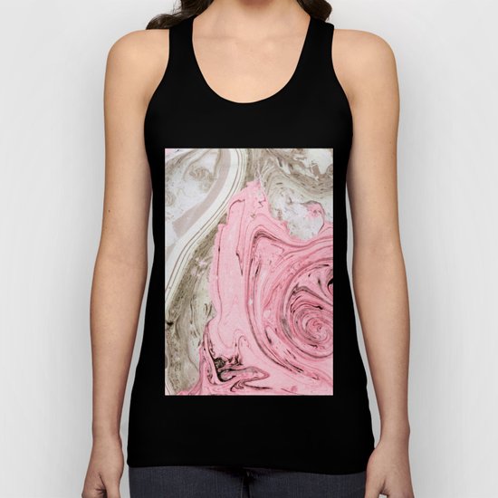 Nude+ Pink Marbling Art #society6 #decor #buyart Unisex Tank Top