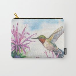 Hummingbird and Bergamot Carry-All Pouch