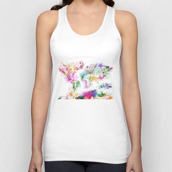 world map Unisex Tank Top