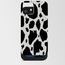 black and white animal print cow spots iPhone Card Case