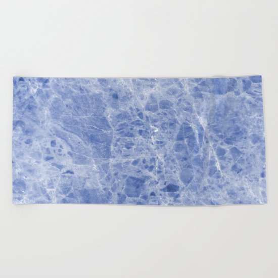 Juliette blue marble Beach Towel