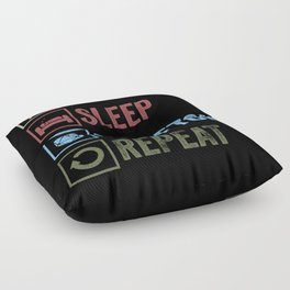 Eat Sleep Tabletop Repeat Floor Pillow