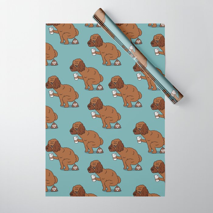 Poodle wrapping paper clearance