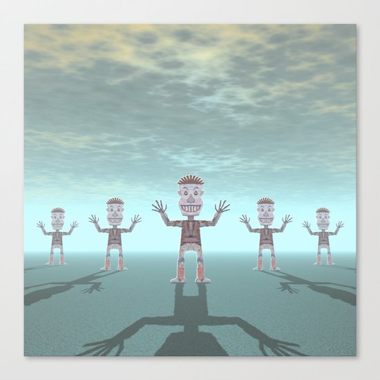 Characters Made of Stone Canvas Print