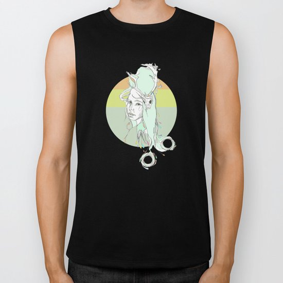 pale harlow & beryl blue Biker Tank