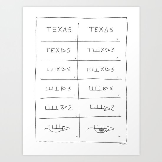 Texas Armadillo Art Print