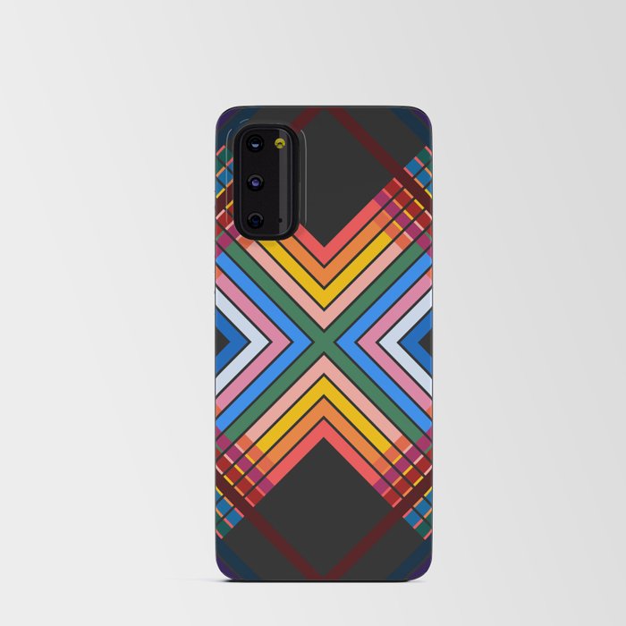 Hando - Geometric Abstract Colorful Retro Striped Art Design Android Card Case