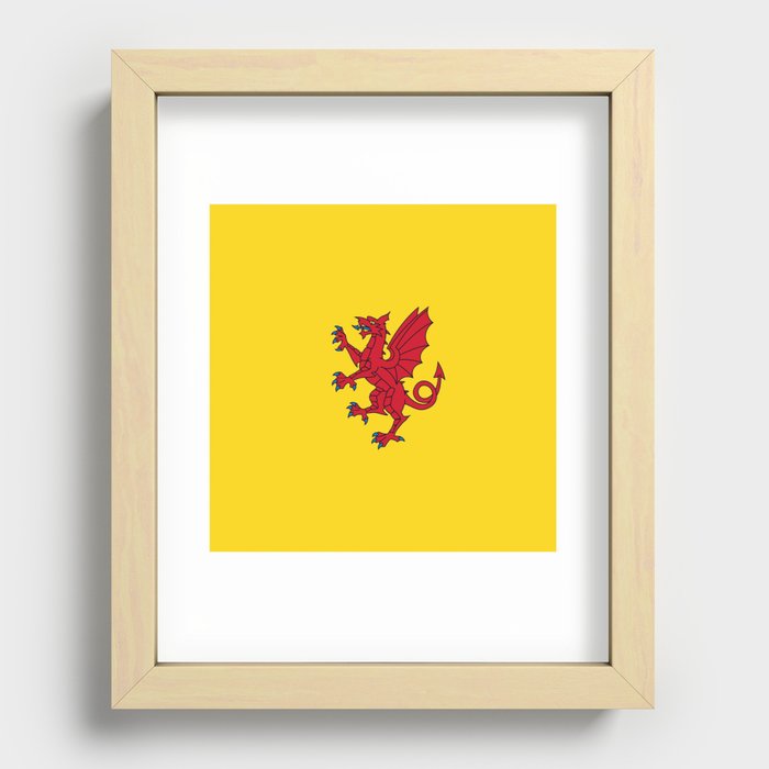 Flag of Somerset Recessed Framed Print