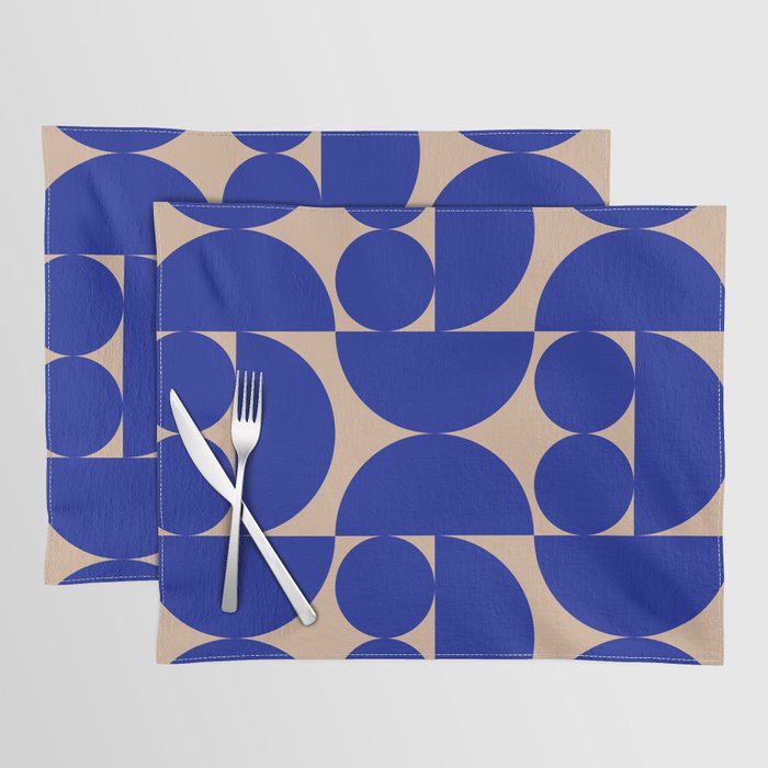 "Grapes and apple slices (royal blue)" Placemat