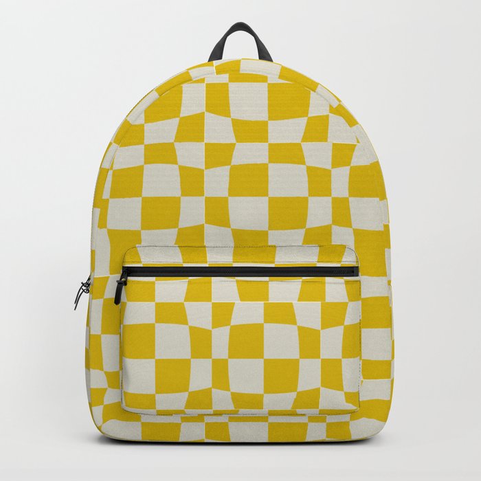 Warped Yellow Checker Backpack