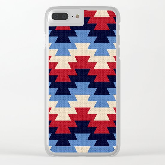 Aztec geometric pattern Clear iPhone Case