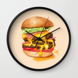 Juicy Cheeseburger Wall Clock