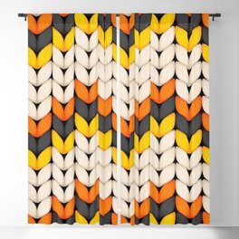 Colorful Knitted Wool Blackout Curtain