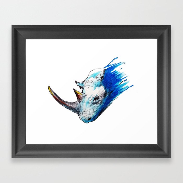 Blue Rhino Framed Art Print