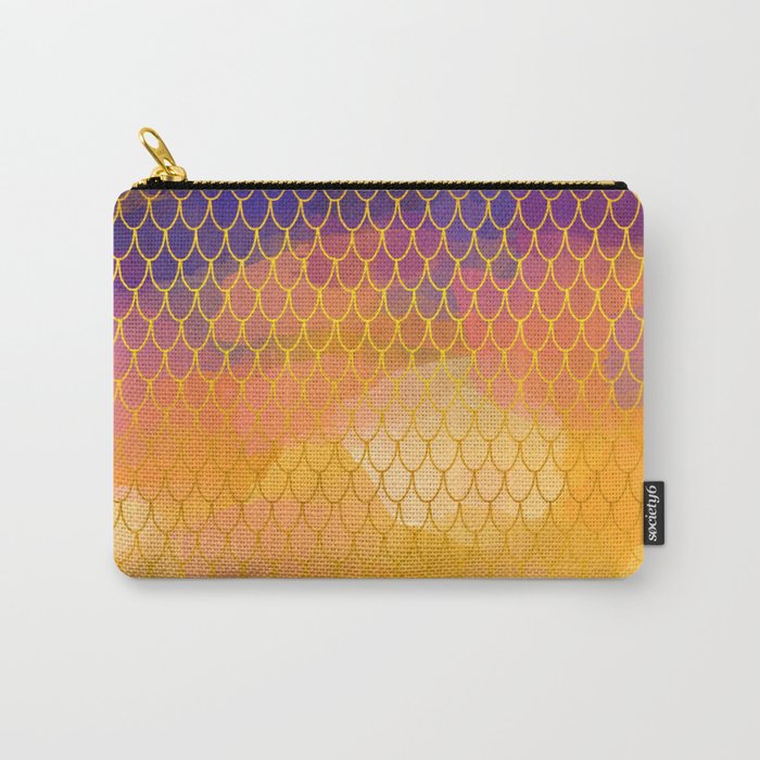 Mermaid sunset goldish scales Carry-All Pouch