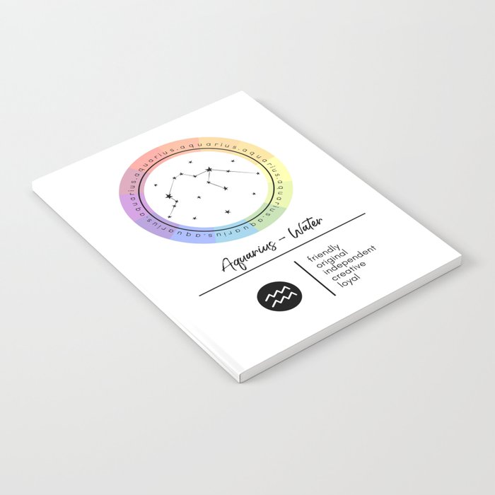 Aquarius Zodiac | Color Wheel Notebook