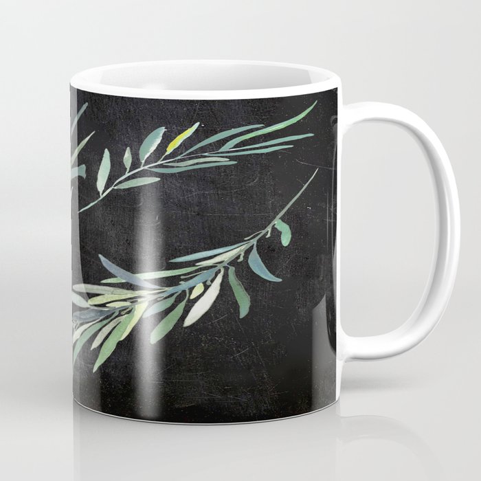 eucalyptus leaves on chalkboard