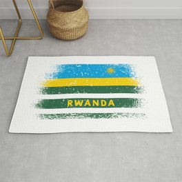 Rwanda Vintage Flag Area & Throw Rug