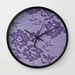 Purple lace Wall Clock