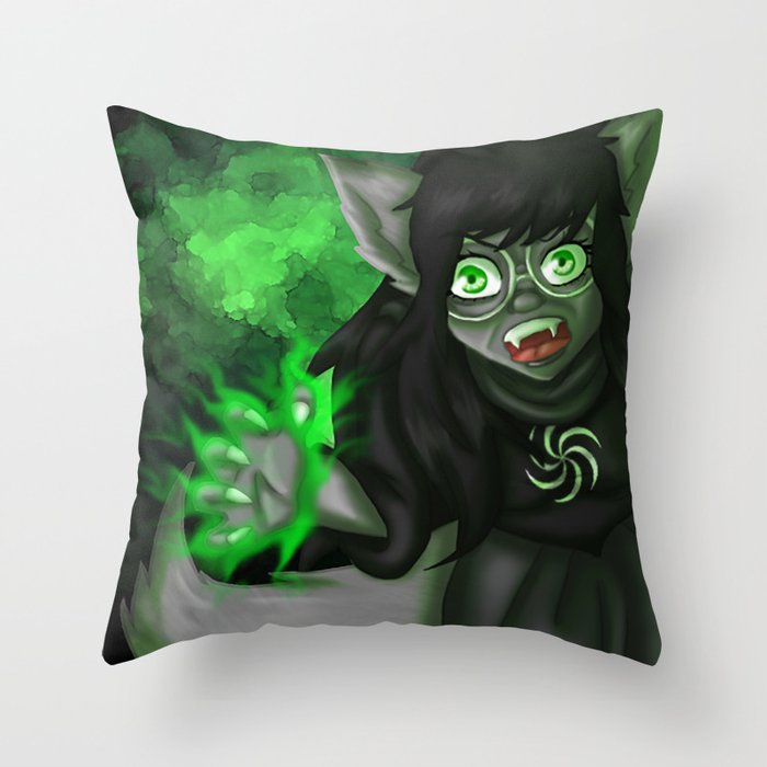 Homestuck: Grimbark Jade Throw Pillow