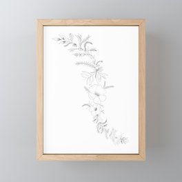 Flower Line Framed Mini Art Print