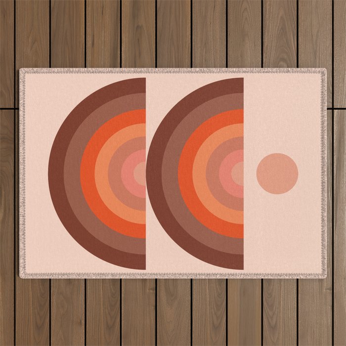 Abstraction_SUN_Rainbow_Minimalism_001 Outdoor Rug by Society6