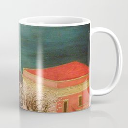 Full Moon over Taormina, Sicily, Italy - Ionian Sea landscape painting by Csontváry Kosztka Tivadar Mug