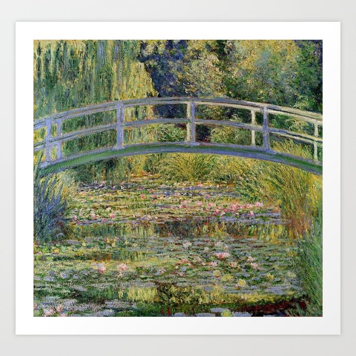 Water Lilies And Japanese Bridge Painting By Claude Monet Art