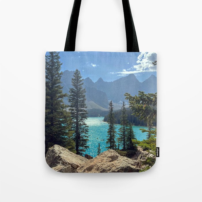 Mountain and Turquoise Blue Lake I Tote Bag