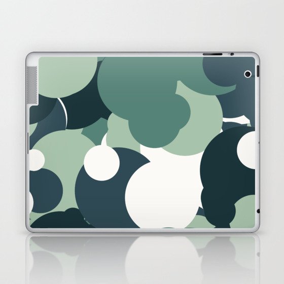 Dark gray, snow, dim gray, dark slate gray dots Laptop & iPad Skin