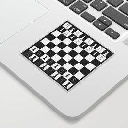 Chess Board Layout Sticker