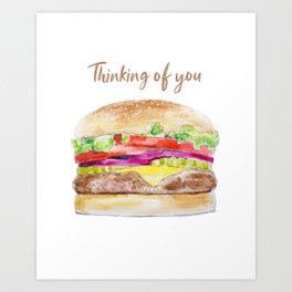 Hamburger (Thinking of You) Art Print