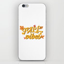 Fall vibes autumn fall season design iPhone Skin